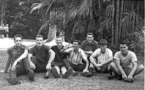 Photo Kev, Ray, Bill Hansen, Eddie, Dave, Peter and Joe Malaya 1964.