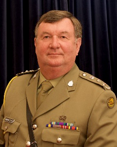 Photo of Hon Colonel M. Roger Burzactott RFD. Photo of Hon Colonel M. Roger Burzactott RFD.