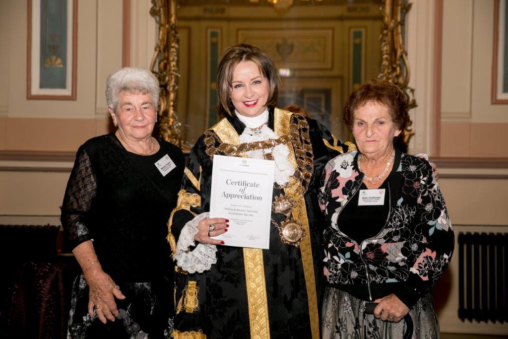 Left to Right: Marg Hughes, Alderman Sue Hickey & Barb Challenger.