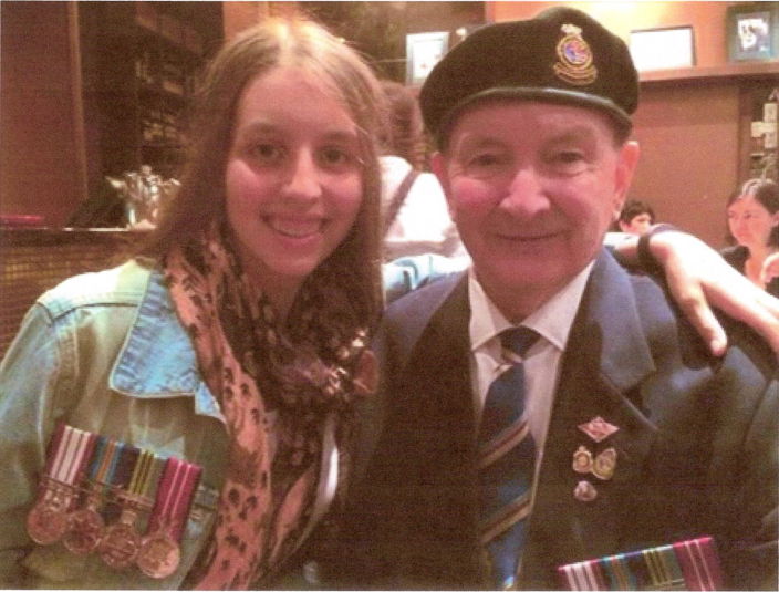Rex with his granddaughter